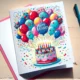 A colorful birthday card with belated birthday wishes